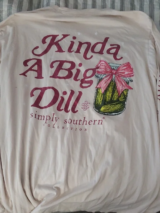 Simply Southern Kinda Big Dill Long-Sleeve Tee - Picture 3 of 7